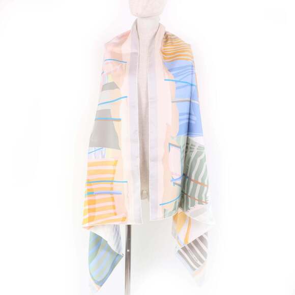 HERMES Black Silk Scarf - Picture 4 of 10